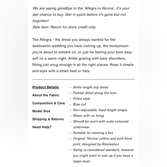 NWT Réalisation Par The Allegra in Verona, Butter Yellow Silk Slip Dress, XS - Picture 10 of 11